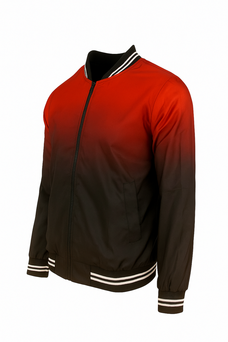 Bomber difuminada Rojo a Negro