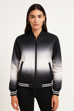Bomber Difuminada Negro Blanco Negro