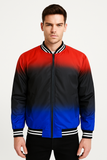 Bomber difuminada tricolor Rojo Negro Azul