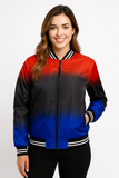 Bomber difuminada tricolor Rojo Negro Azul