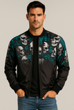 Bomber Calavera Rosa Verde