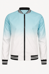 Chamarra Bomber Azul Cielo Degradado a Blanco