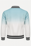 Chamarra Bomber Azul Cielo Degradado a Blanco