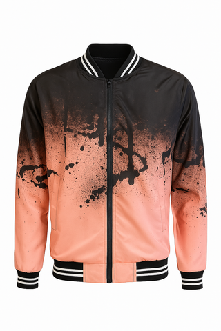 BOMBER JACKET NEGRO & ROSA (STREET ART)