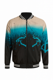 Bomber Gris Azul Negro Stain difuminada