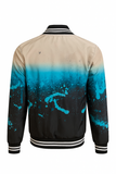 Bomber Gris Azul Negro Stain difuminada
