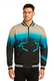 Bomber Gris Azul Negro Stain difuminada