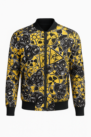 Chamarra Bomber Jacket Hombre Negro Radioactive
