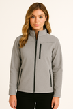 Chamarra Rompevientos - Softshell - Cálida - Windwarm- Gris perla