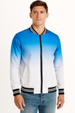 Chamarra bomber difuminada Azul blanco Fr