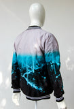 Bomber Gris Azul Negro Stain difuminada