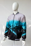 Bomber Gris Azul Negro Stain difuminada