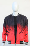 Bomber Jacket Negro Rojo Street Art