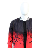 Bomber Jacket Negro Rojo Street Art