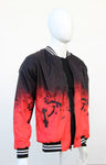 Bomber Jacket Negro Rojo Street Art