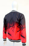 Bomber Jacket Negro Rojo Street Art