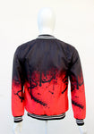 Bomber Jacket Negro Rojo Street Art