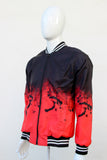 Bomber Jacket Negro Rojo Street Art