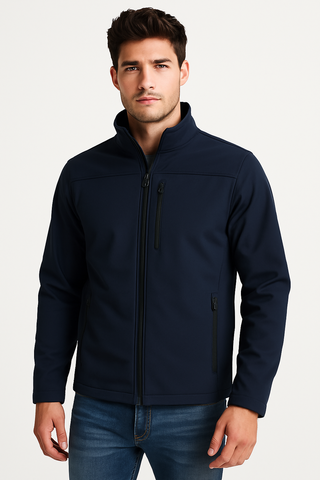 Chamarra Rompevientos - Softshell - Cálida - Windwarm- Azul marino
