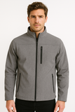 Chamarra Rompevientos - Softshell - Cálida - Windwarm- Gris Jaspeado