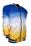 Bomber Difuminada Azul  Blanco Amarillo