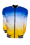 Bomber Difuminada Azul  Blanco Amarillo