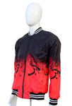 Bomber Jacket Negro Rojo Street Art