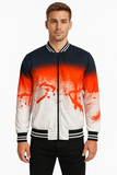 Chamarra bomber street art azul rojo y blanco