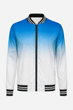 Chamarra bomber difuminada Azul blanco Fr