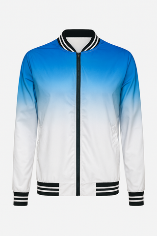 Chamarra bomber difuminada Azul blanco Fr