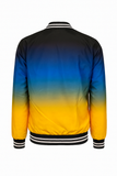 Chamarra Bomber Degradada Azul y Amarilla