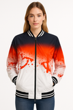 Chamarra bomber street art azul rojo y blanco