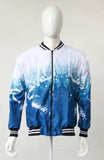 Bomber Jacket  BLANCO & AZUL (STREET ART)