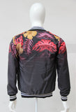 Bomber Jacket Monstera Tropical Plant Rosa