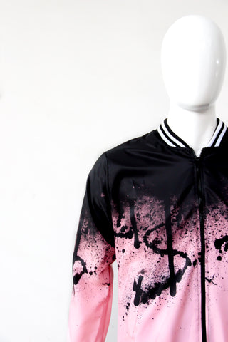 BOMBER JACKET NEGRO & ROSA (STREET ART)