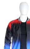 Bomber difuminada tricolor Rojo Negro Azul