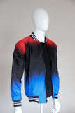 Bomber difuminada tricolor Rojo Negro Azul