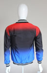 Bomber difuminada tricolor Rojo Negro Azul