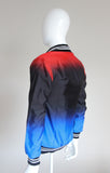 Bomber difuminada tricolor Rojo Negro Azul