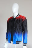 Bomber difuminada tricolor Rojo Negro Azul