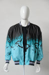 BOMBER JACKET NEGRO & Azul Turquesa (STREET ART)